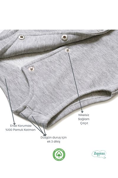 Zuppers Snap Cotton Baby Kids Vest - Gray