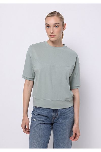 Colin's Regular Fit Round Neck Plain Women's Green Short Sleeve T-Shirt