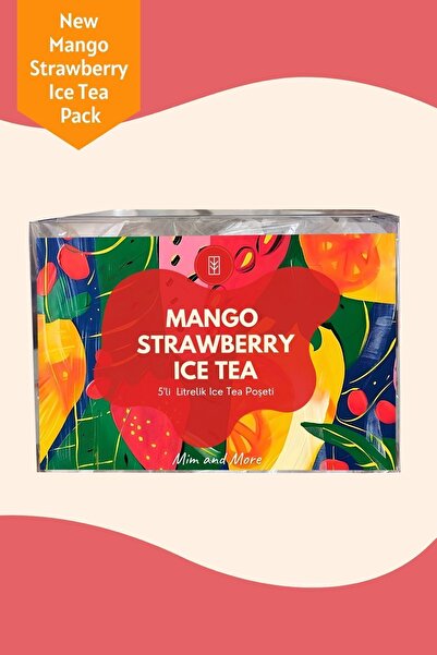 Mim and More Mango&strawberry Ice Tea Pack - Soğuk Çay Paketi, 5x20 gr