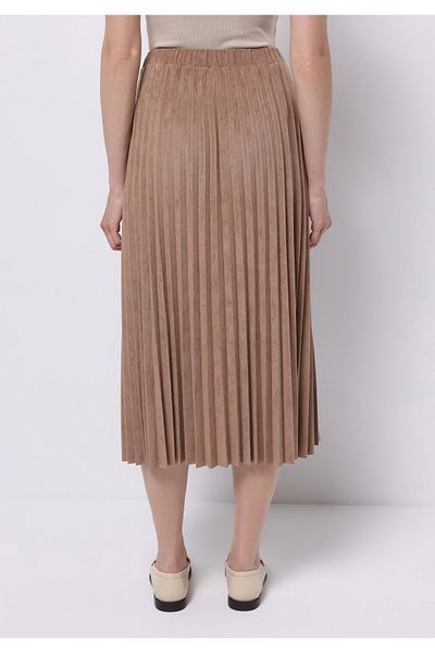 Colin's Regular Fit Knitted Plain Women's Brown Skirt