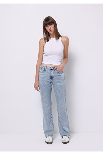 Colin's Straight Fit Orta Bel Düz Paça Kadın İndigo Jean Pantolon