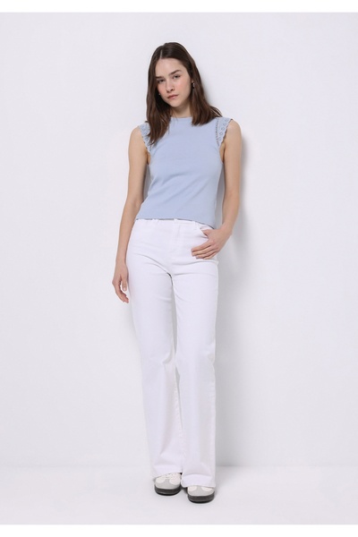 Colin's Slim Fit Γυναικείο κοντομάνικο μπλουζάκι μπλε