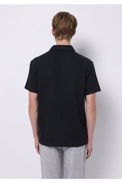 Colin's Comfort Fit Polo Neck Plain Men's Pocketless Navy Blue Short Sleeve T-Shirt