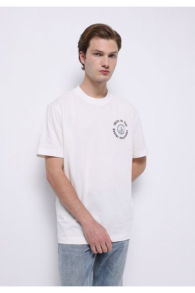 Colin's Comfort Fit Round Neck Plain Men's White Short Sleeve T-Shirt