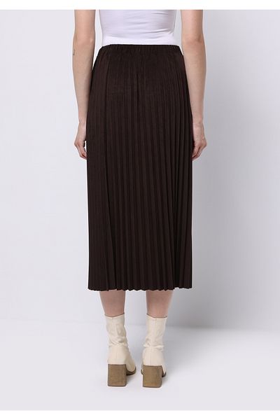 Colin's Regular Fit Plain Women's Brown Skirt