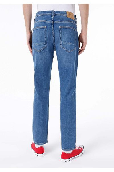 Colin's Regular Fit Mid Waist Slimming Leg Men's Mid Indigo Pocket Denim Jean Trousers