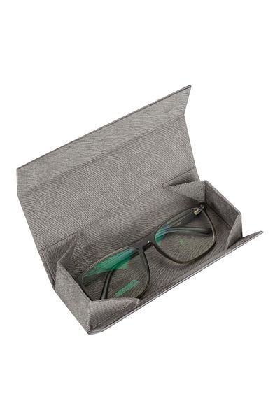 PLM Clever Leather Glasses Case RST9EF Gray