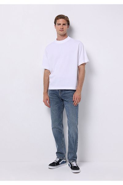 Colin's Loose Straight Fit Mid Waist Straight Leg Men's Indigo Jean Trousers