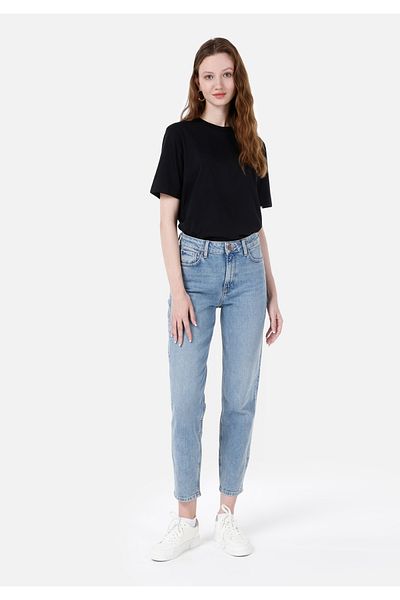 Colin's Mom Fit High Waist Slimming Leg Women's Indigo Jean Pants