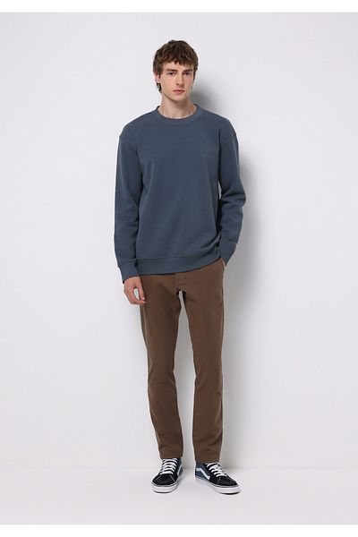 Colin's Slim Fit Mid Waist Straight Leg Men's Brown Trousers