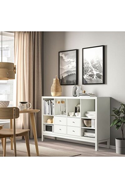 IKEA Kallax, Açık Raf Ünitesi, Beyaz, 147x94 Cm