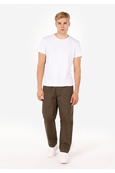 Colin's Relax Fit Orta Bel Lastikli Geniş Paça Erkek Yeşil Pantolon
