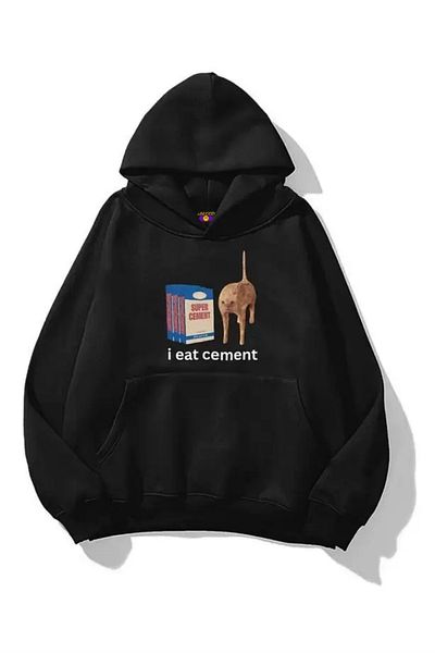 1blood Unisex I Eat Cement Sweatshirt Black