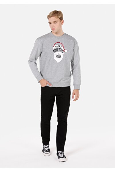Colin's Comfort Fit Erkek Gri Sweatshirt
