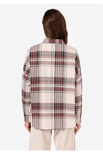 Colin's Relax Fit Shirt Neck Women's Beige Long Sleeve Shirt