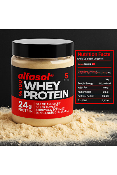 Alfasol Whey Proteini (Aromasız) 150 Gr