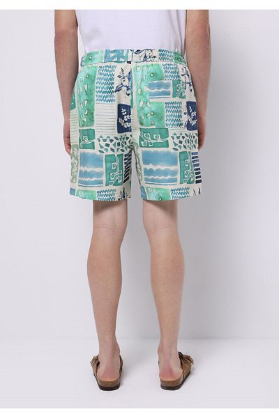 Colin's Regular Fit Printed Men's Green Swim Shorts