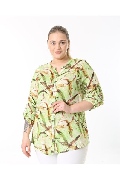 Butik Ayseba قميص كتان مقاس كبير