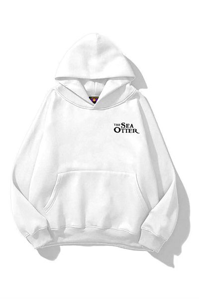 1blood Unisex Sea Otter Sweatshirt White