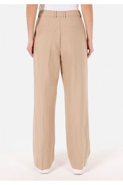 Colin's Regular Fit High Waist Wide Leg Women's Beige Trousers with Pockets