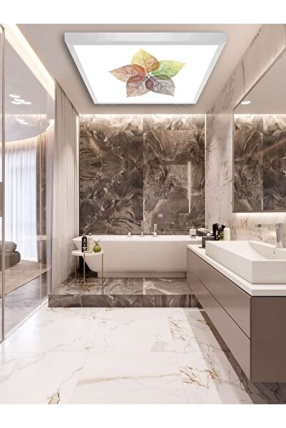 Gökyüzü Panel Banyo Avize-30x30-24w-led-armatür-wc-aydınlatma-ıp54-55 Su Alma...