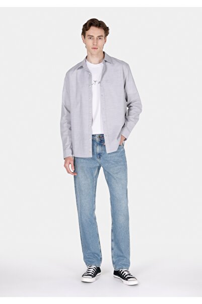 Colin's Cămașă cu mânecă lungă pentru bărbați, cu gâtul obișnuit