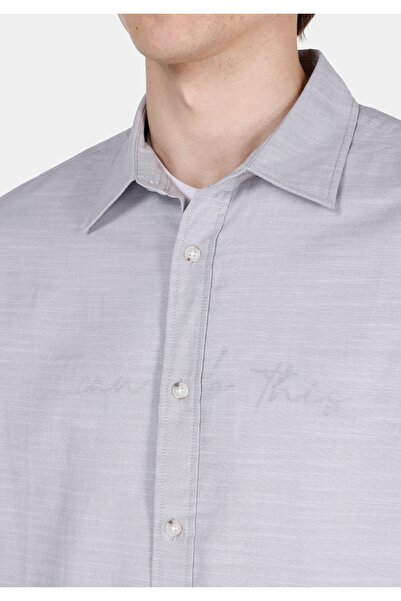 Colin's Cămașă cu mânecă lungă pentru bărbați, cu gâtul obișnuit