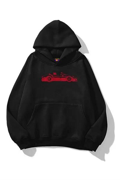 1blood Unisex Red Convertible Sweatshirt Black