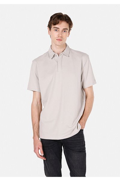 Colin's Comfort Fit Polo Neck Plain Men's Stone Short Sleeve T-Shirt