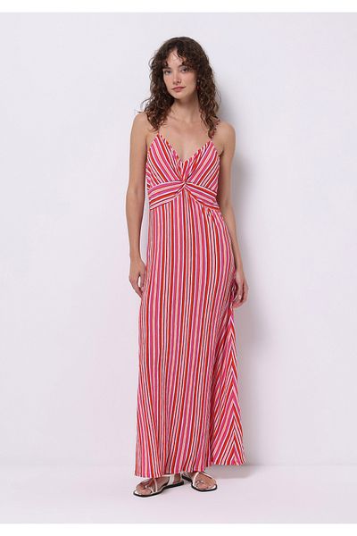 Colin's Regular Fit Striped Women's Multicolor Strap Dress