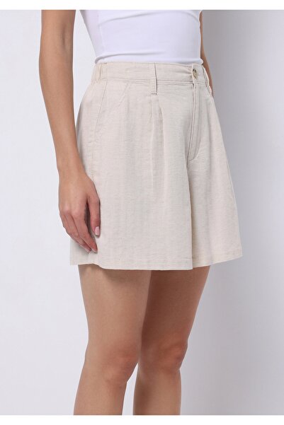 Colin's Regular Fit Yüksel Bel Düz Kadın Bej Şort