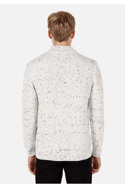 Colin's Slim Fit Stand Collar Men's Ecru Sweater