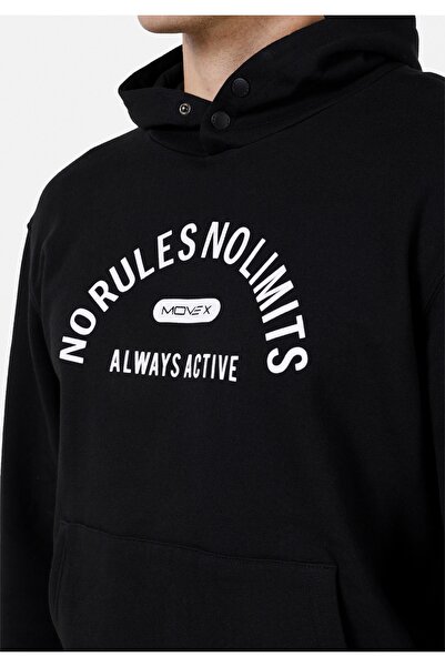 Colin's Comfort Fit Erkek Baskılı Siyah Sweatshirt