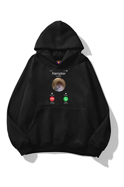 1blood Το Unisex Hampter καλεί το φούτερ μαύρο