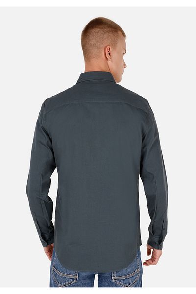 Colin's Slim Fit Classic Collar Plain Men's Green Long Sleeve Shirt