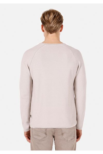 Colin's Regular Fit Round Neck Jacquard Men's Beige Sweater
