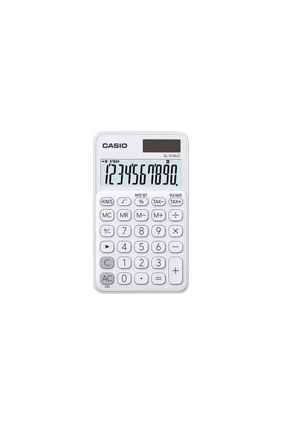 Casio SL-310UC 10-digit portable calculator, white