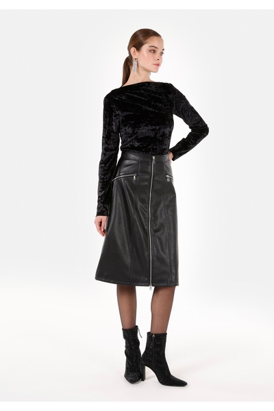 Colin's Midi Kadın Siyah Etek