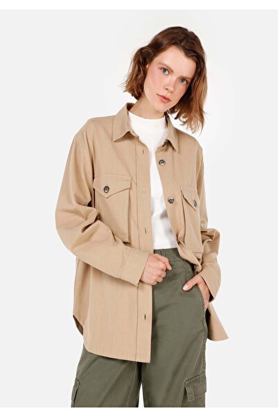 Colin's Bej Kadın Gömlek U.kol