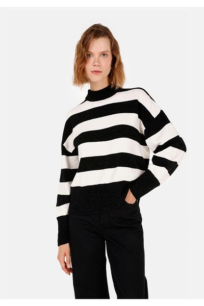 Colin's Regular Fit Round Neck Women's Black Sweater