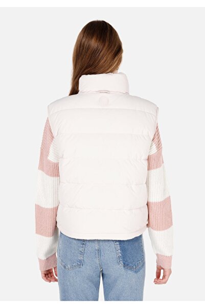 Colin's Regular Fit Dik Yaka Kadın Beyaz Yelek