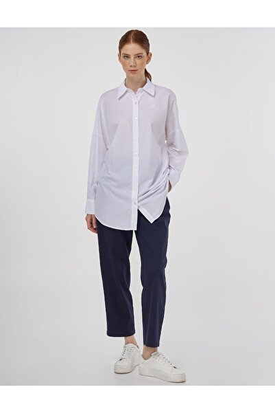 Kayra Rahat Kesim Pamuklu Tunik KA-B25-11019 - Optik Beyaz