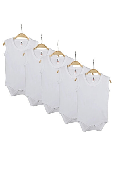 Hvc ticaret Hvc Bebek Atlet Body Jakarlı Pamuklu Basic Çıtçıtlı Zıbın 5'li Se...