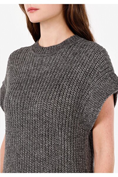 Colin's Regular Fit Yuvarlak Yaka Kadın Gri Kazak