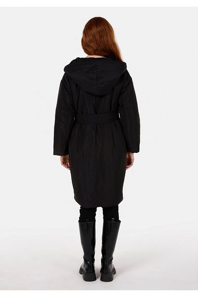 Colin's Regular Fit Hooded Women's Black Coat