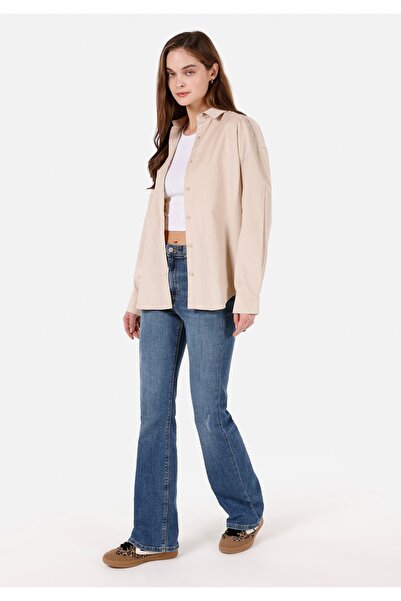Colin's Bej Kadın Gömlek U.kol