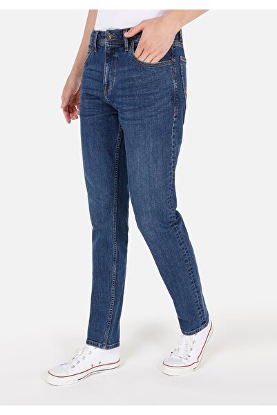 Colin's Regular Fit Orta Bel Daralan Paça Erkek Dark İndigo Fermuarlı Denim Jean Pantolon