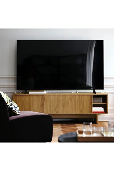 IKEA tv sehpası, meşe kaplama, 179x42x56 cm