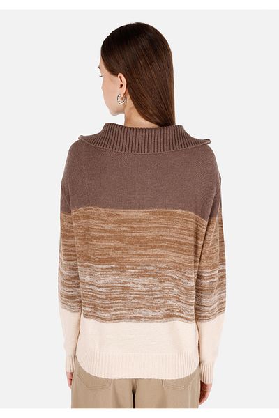 Colin's Regular Fit Zippered Women's Multicolor Sweater
