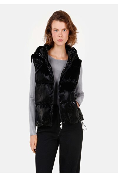 Colin's Regular Fit Kapüşonlu Kadın Siyah Yelek